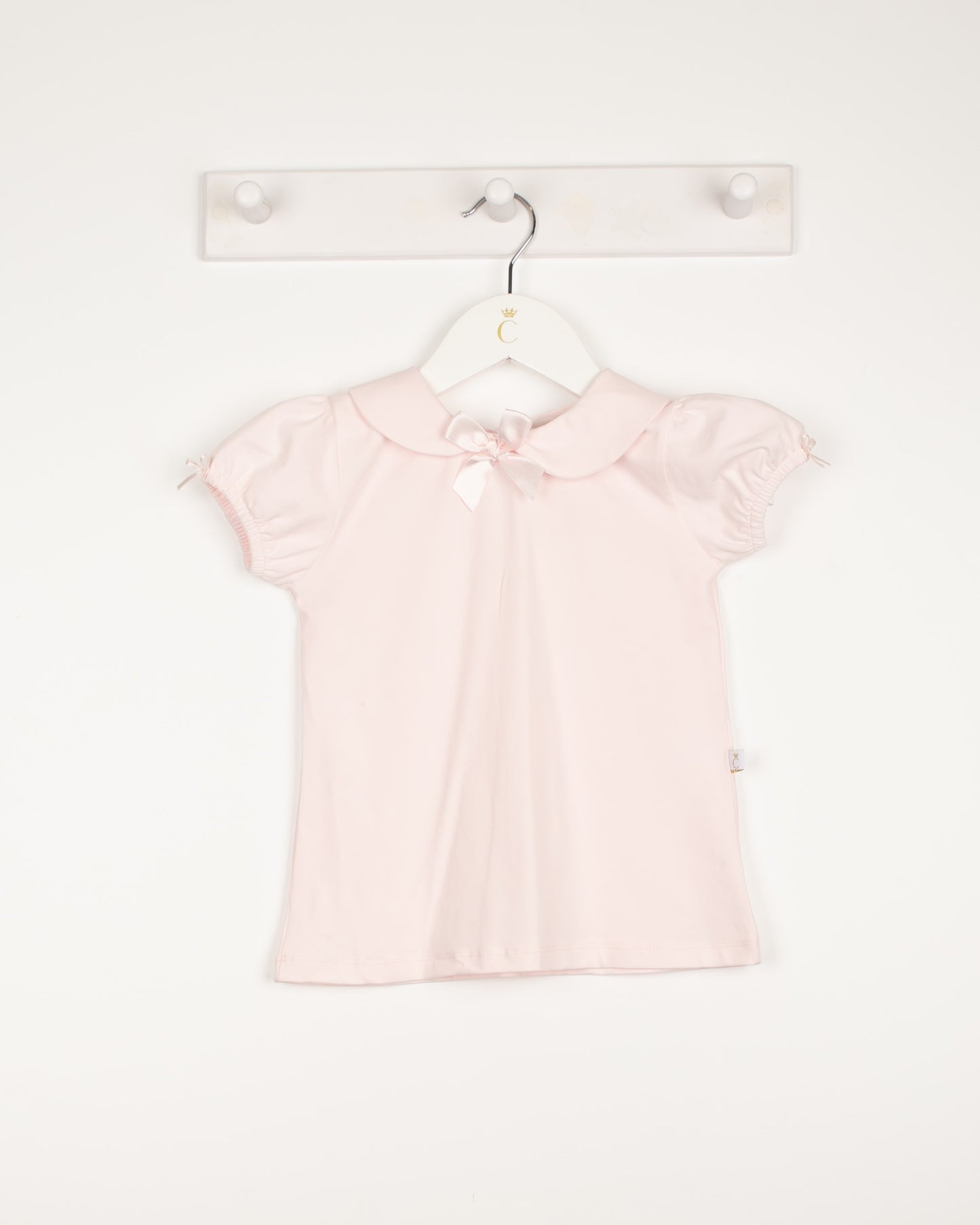 Pink Peterpan Bow Collar T-shirt